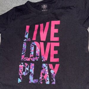 Athletic Works Kids Tee in Black and Pink